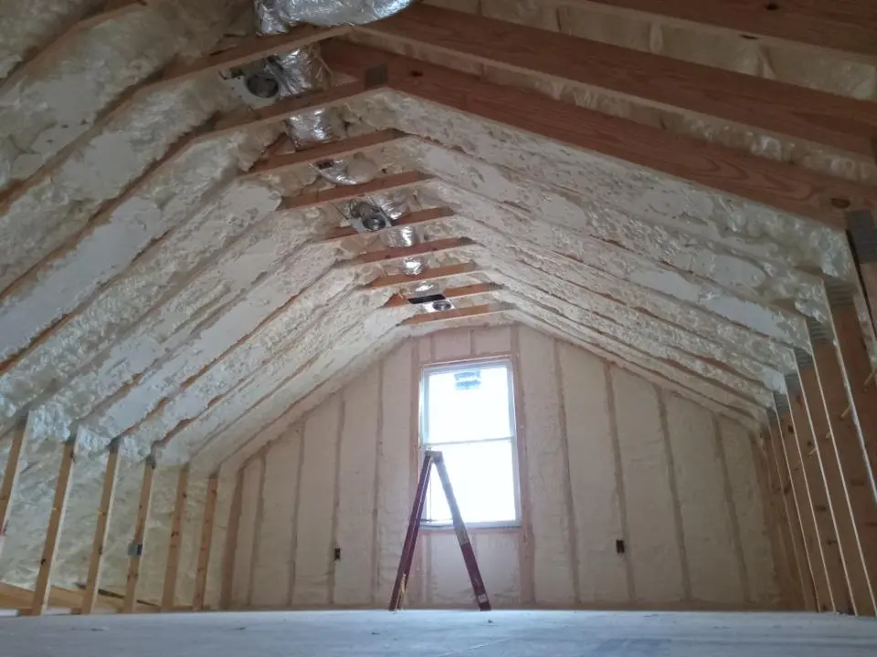 Spray foam roofing application for Crawl Space Insulation project in Orosi